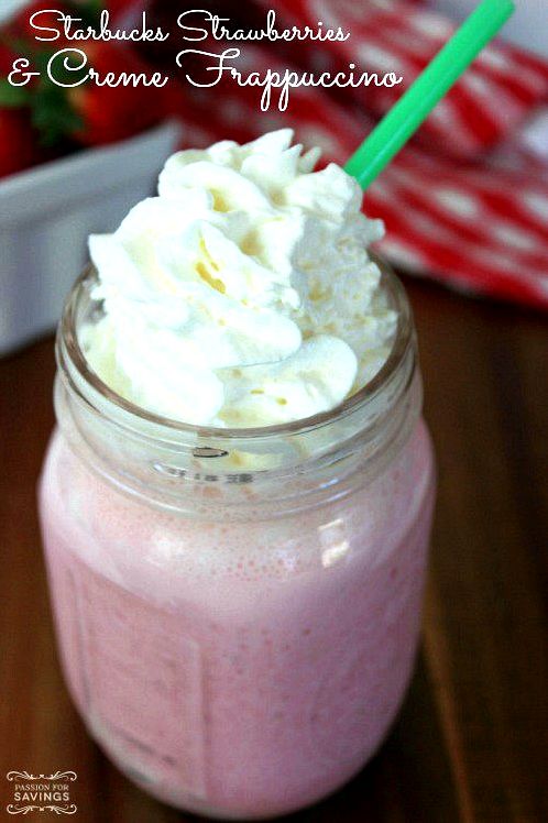 10 Fabulous Coffee Recipes- Copycat Strawberries and Creme Frappuccino