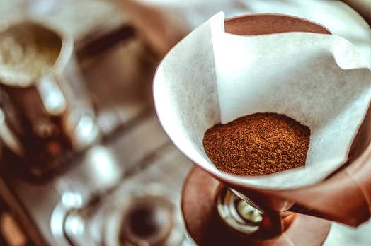 Brown Coffee on White Strainer