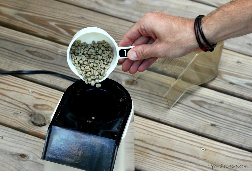 How to roast your own coffee beans using an old school popcorn machine!